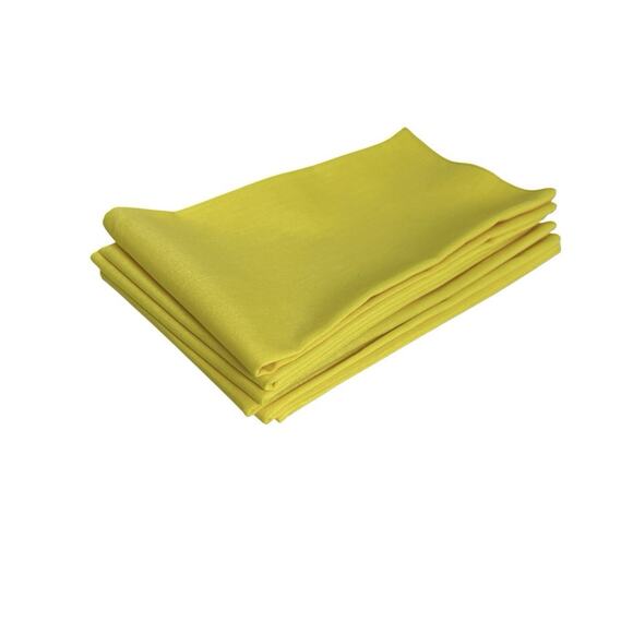 Yellow Cloth Dinner Napkins Set of 6 Bright Color Square 18 Inch Soft Fabric - Picture 2 of 7